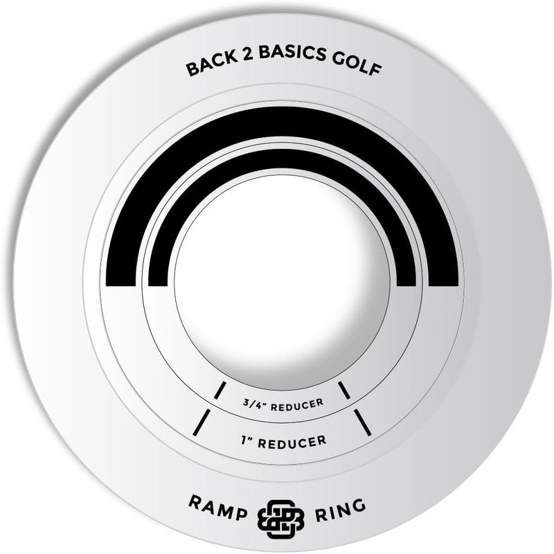 BACK 2 BASICS GOLF Putting Rings 3-Piece Set, Golf Tool for Putting Practice Indoor and Outdoor, Ramp Ring & Hole Reducers for Precision Training, Accuracy Drills at Home, Office & Backyard Setups - Image 2
